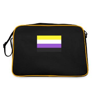 LGBT Non-binary - Retro Bag - black/gold - Back