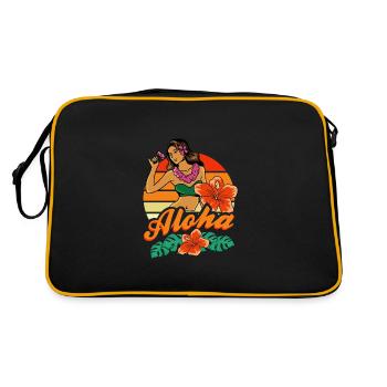 Hula fille Aloha - Sac Retro - noir/or - Dos