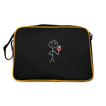 Krank Gesund - Retro Tasche - Schwarz/Gold - Hinten