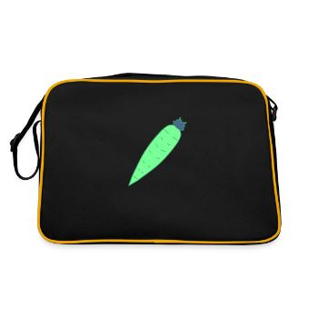 carrot vegetables - Retro Bag - black/gold - Back
