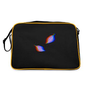 effet feuille 3D - Sac Retro - noir/or - Dos