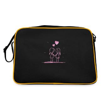 lesbiennes amants lesbiennes rose paillettes - Sac Retro - noir/or - Dos