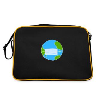 masque planète terre protection corona - Sac Retro - noir/or - Dos