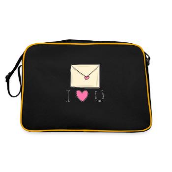 lettre coeur je t’aime - Sac Retro - noir/or - Dos