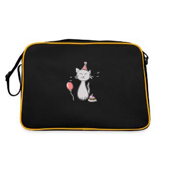 Fête d’anniversaire Gâteau de célébration de chat - Sac Retro - noir/or - Dos