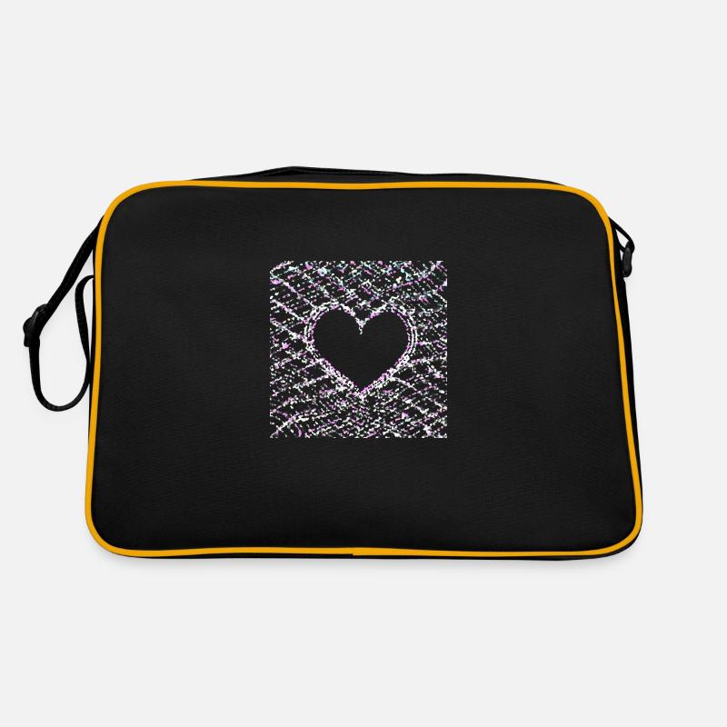 Points Pattern Cross Heart Love Shape Retro Bag