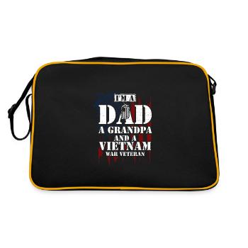 I'm A Dad A Grandpa And A Vietna... - Retro Bag - black/gold - Back