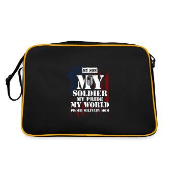 My Son My Soldier My Pride My Wo... - Retro Bag - black/gold - Back