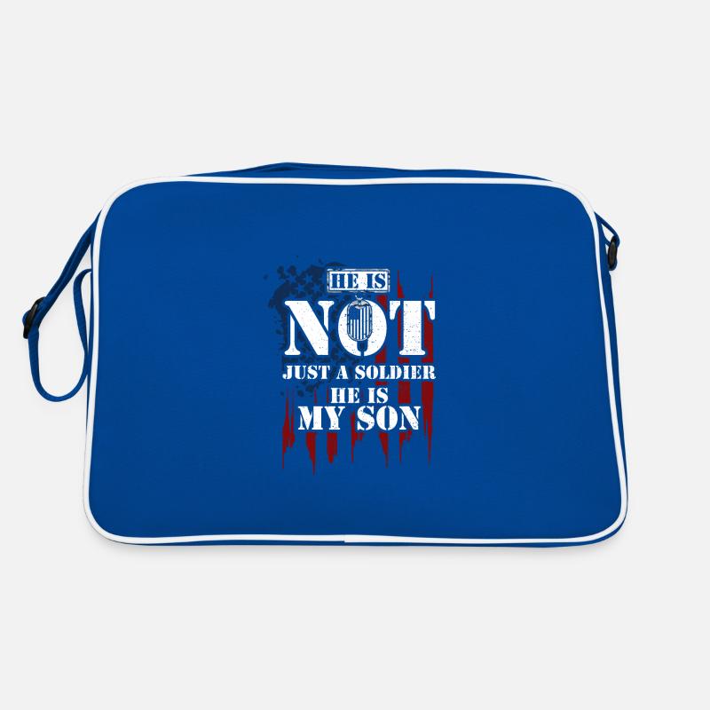 He Is Not Just A Soldier He Is M... Retro Tasche