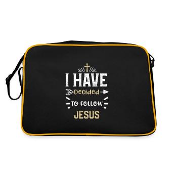 J’ai décidé de suivre Jésus - Sac Retro - noir/or - Dos