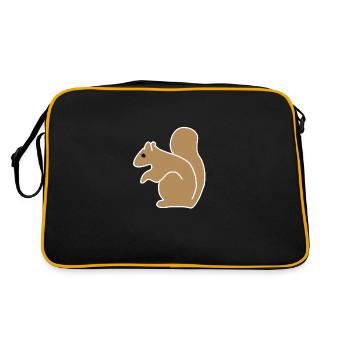Squirrel Animals Symbol - Retro Bag - black/gold - Back