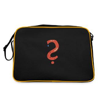 Point d’interrogation cicatrices plâtre triste - Sac Retro - noir/or - Dos