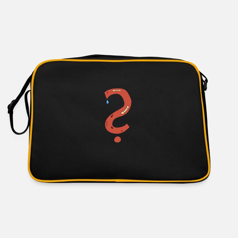 Fragezeichen Narben traurig pflaster Retro Tasche