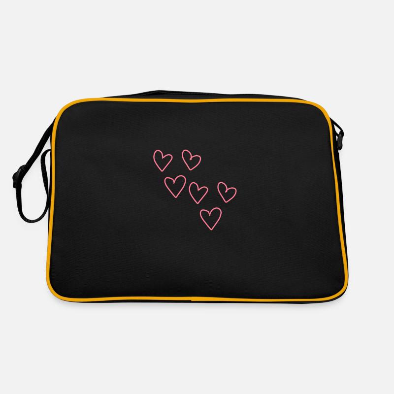 form herzen herz symbol liebe Retro Tasche