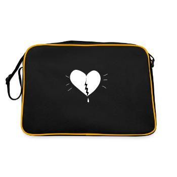 heart broken pain pain - Retro Bag - black/gold - Back