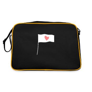 Symbole Drapeau Forme Coeur Rose - Sac Retro - noir/or - Dos