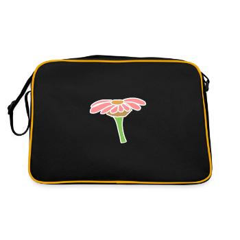 Page d’icône de fleur plante rose - Sac Retro - noir/or - Dos