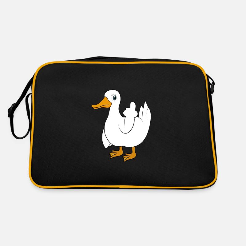 Funny Duck Evil Duck Duck You Retro Bag