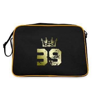 39 Number crown - Retro Bag - black/gold - Back