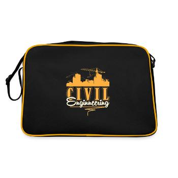Civil Engineer Construction Site Construction Worker - Retro Bag - black/gold - Back