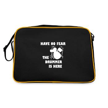 Batteur Drummer Drums Drumsticks Drumming - Sac Retro - noir/or - Dos