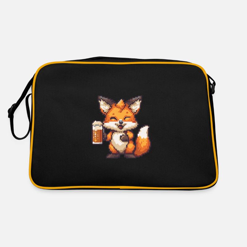Fuchs Bier Pixel Retro Tasche