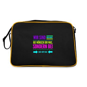 So Ist Es Geschenkidee - Retro Tasche - Schwarz/Gold - Hinten