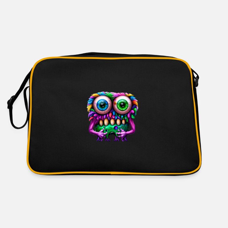 Funny alien monster Retro Bag