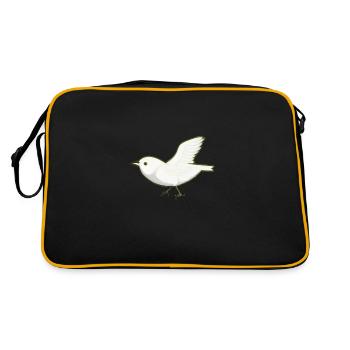 oiseau animal ailes volant - Sac Retro - noir/or - Dos
