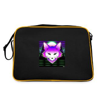 Kitsun Vaporwave Japonais Kami Vaporwave Kitsune - Sac Retro - noir/or - Dos