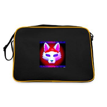Kitsun Vaporwave Japonais Kami Vaporwave Kitsune - Sac Retro - noir/or - Dos