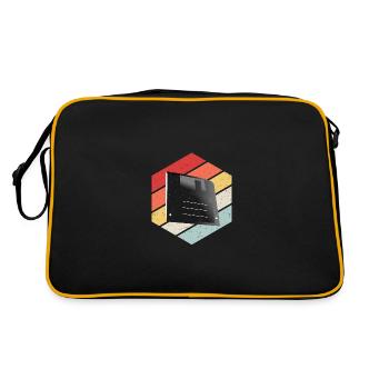 Diskette Floppy Disk - Retro Bag - black/gold - Back