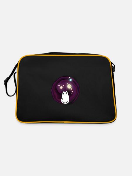 Spiritual Cat - Retro Bag - black/gold - Back