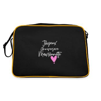 Joyeux anniversaire maman - Sac Retro - noir/or - Dos