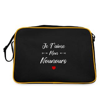 je t'aime mon Nounours - Sac Retro - noir/or - Dos