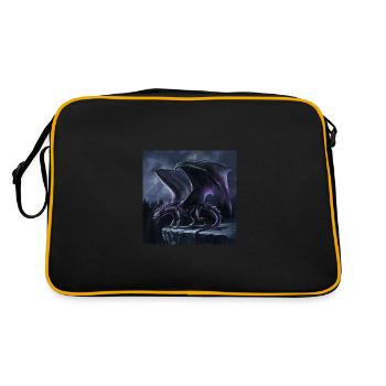 Shadow dragon - Retro Tasche - Schwarz/Gold - Hinten