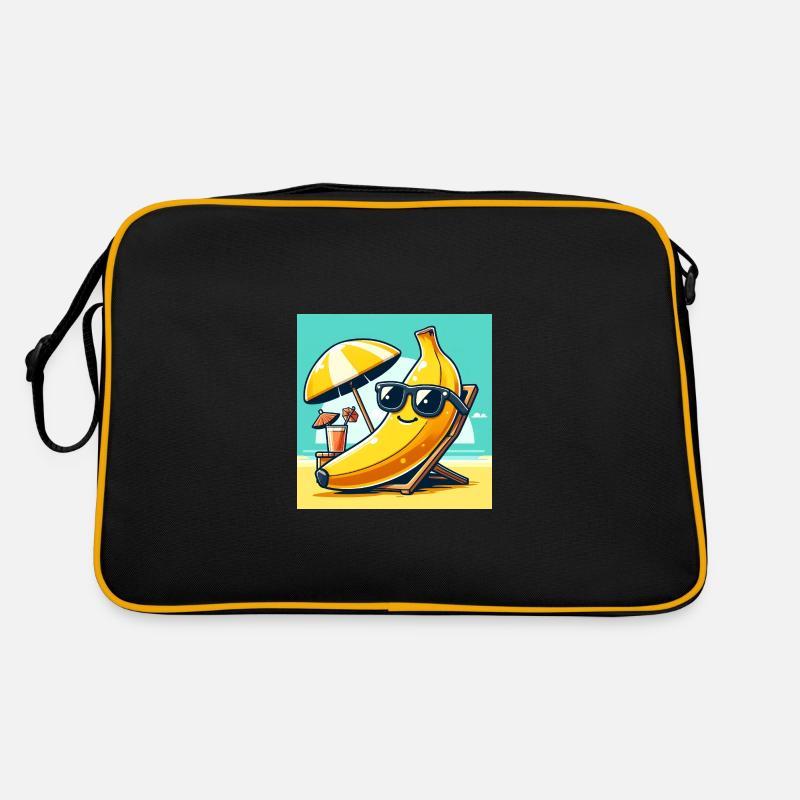 Entspannt wie eine Banane am Strand! Relaxen Retro Tasche