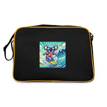 Koala surfers : s’amuser sur la planche de surf - Sac Retro - noir/or - Dos