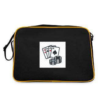 Poker: The Game of Kings and the Bluff Master - Retro Bag - black/gold - Back