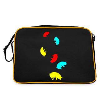 Animal porcin - Sac Retro - noir/or - Dos
