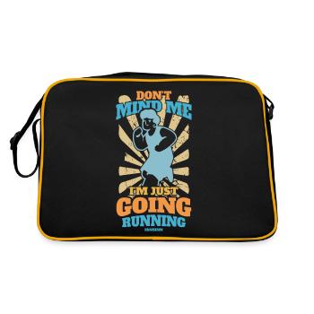 Running Jogging Sport Race Training Gift - Retro Bag - black/gold - Back