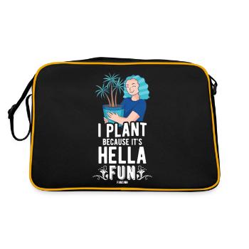 Maman aime les plantes dans le jardin - Sac Retro - noir/or - Dos
