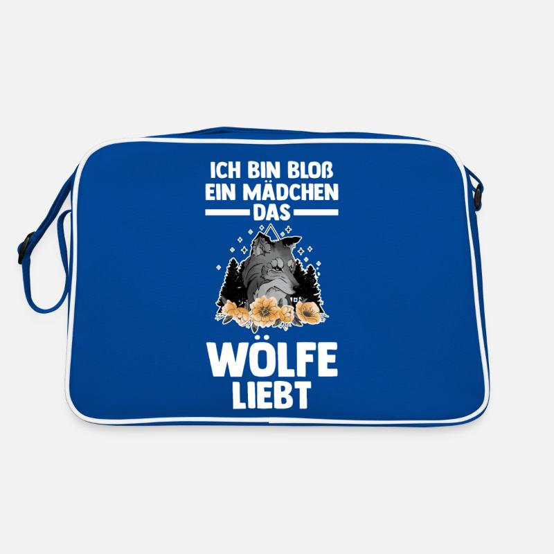 Tier Waldtier Wolf Retro Tasche