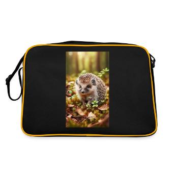 Igel - Retro Tasche - Schwarz/Gold - Hinten