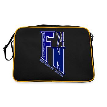 FN SEVENTY FOUR bleu - Sac Retro - noir/or - Dos