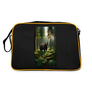Ours brun - Sac Retro - noir/or - Dos