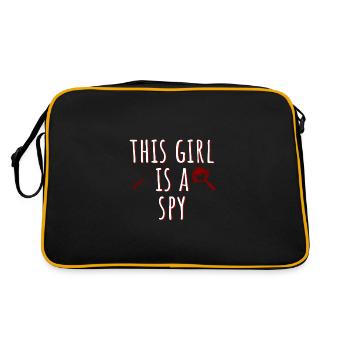 Cette fille est une espionne - Détective drôle - Sac Retro - noir/or - Dos
