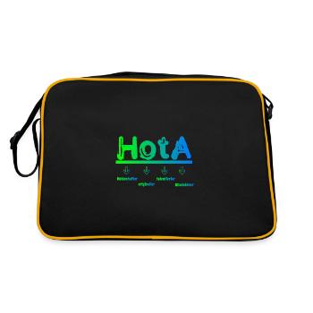 HOTA Heldenhaft - Retro Tasche - Schwarz/Gold - Hinten