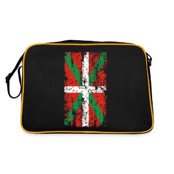 Drapeau Pays Basque usé. Ikurriña. - Sac Retro - noir/or - Dos