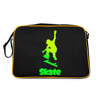 skate planche à roulettes sk8 - Sac Retro - noir/or - Dos